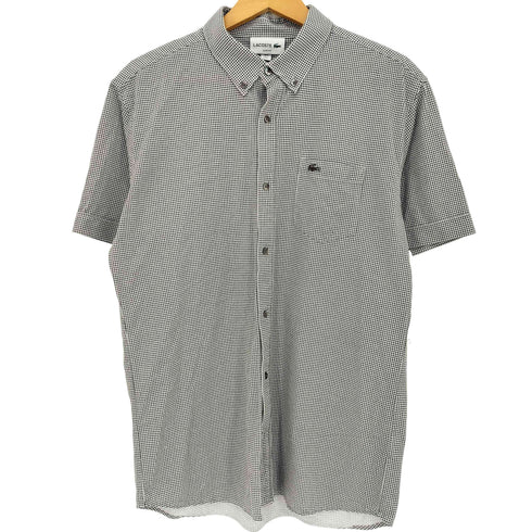 ラコステ LACOSTE 接触冷感 ハウンドトゥース ボタンダウンシャツ メンズ FR S