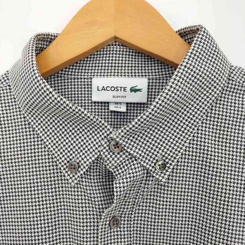 ラコステ LACOSTE 接触冷感 ハウンドトゥース ボタンダウンシャツ メンズ FR S