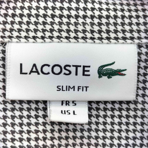 ラコステ LACOSTE 接触冷感 ハウンドトゥース ボタンダウンシャツ メンズ FR S