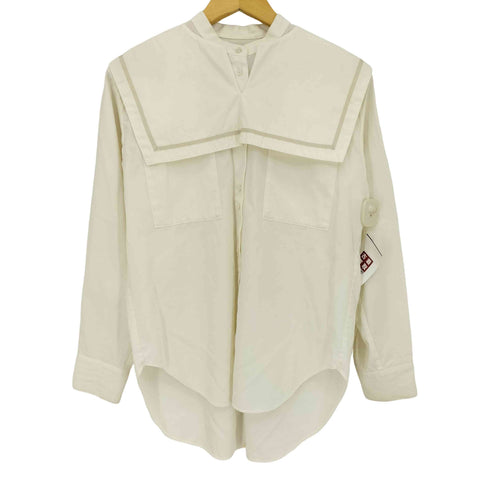 ロクビューティーアンドユースユナイテッドアローズ 6 BEAUTY & YOUTH UNITED ARROWS COTTON SAILOR COLLAR BLOUSE レディース JPN:36