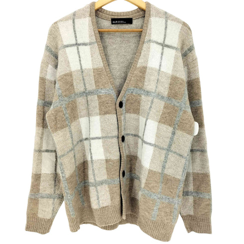 ユナイテッドアローズグリーンレーベルリラクシング UNITED ARROWS green label relaxing チェック柄モヘアライクカーディガン メンズ JPN:XL