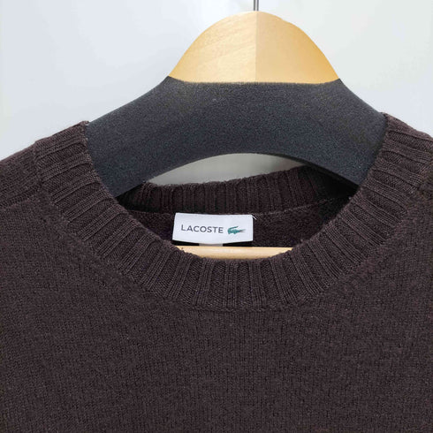 ラコステ LACOSTE ワンポイント 刺繍 L/S クルーネック ウール ニット メンズ import:XS