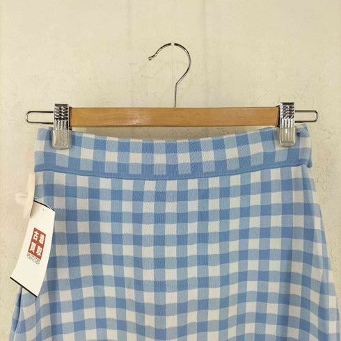 マリリンムーン MARILYN MOON gingham check knit skirt レディース