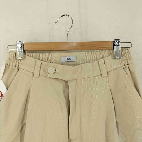 TOO コットン 2タックストレートパンツ レディース