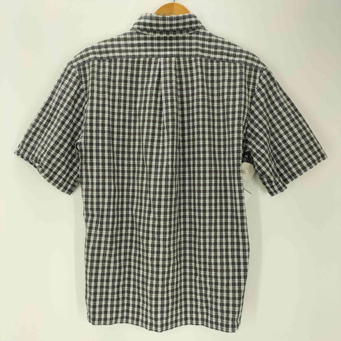 ラルフローレン RALPH LAUREN 90S BLAKE ブレイク ポニー刺繍 シアサッカー S/S チェック シャツ ボックス 短丈 カスタム メンズ import:L