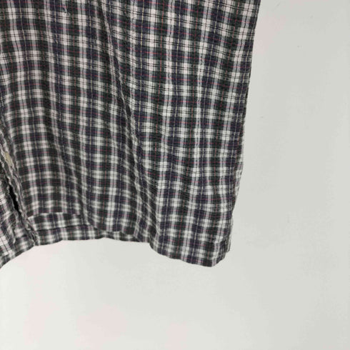 ラルフローレン RALPH LAUREN 90S BLAKE ブレイク ポニー刺繍 シアサッカー S/S チェック シャツ ボックス 短丈 カスタム メンズ import:L