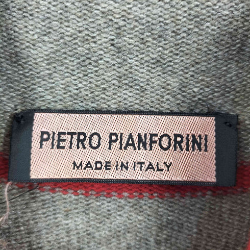 PIETRO PIANFORINI イタリア製 カシミヤ混 ボーダー タートルネックセーター レディース