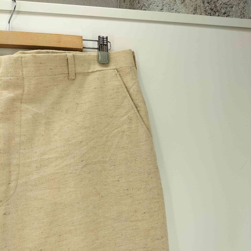 Richman BROTHERS 50-60S リネン ウール カスリ ネップ ヘリンボーン ワイド スラックス パンツ 裾ダブル SCOVIL ジップ vintage ヴィンテージ メンズ