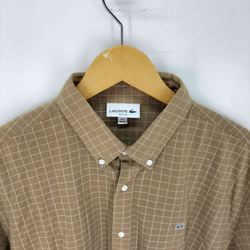 ラコステ LACOSTE ウィンドウペン ビズポロシャツ メンズ import:XL