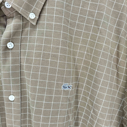 ラコステ LACOSTE ウィンドウペン ビズポロシャツ メンズ import:XL