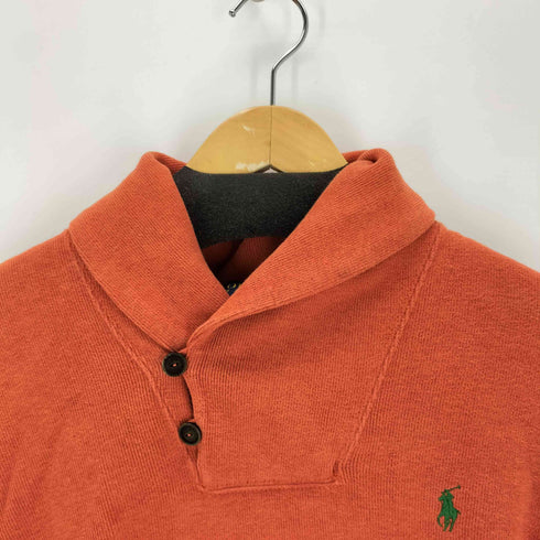 ポロラルフローレン POLO RALPH LAUREN ポニー刺繍 ショールカラーコットンニット メンズ L
