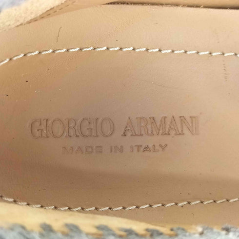 ジョルジオアルマーニ Giorgio Armani Galleria 3 Suede Slip On with Threading and Rubber Sole メンズ US:9