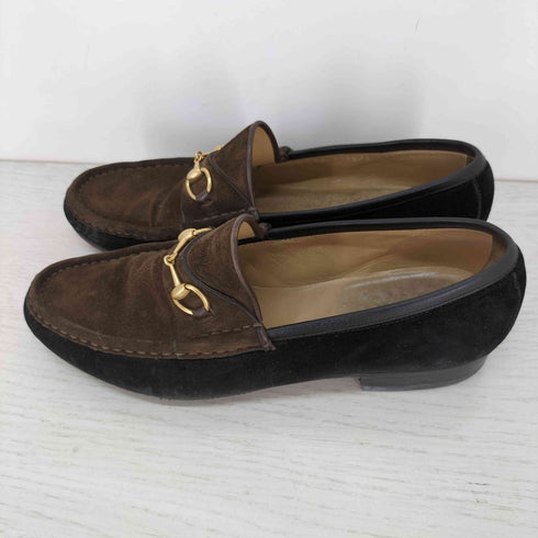 グッチ GUCCI スウェード ビットローファー レディース 38 1/2