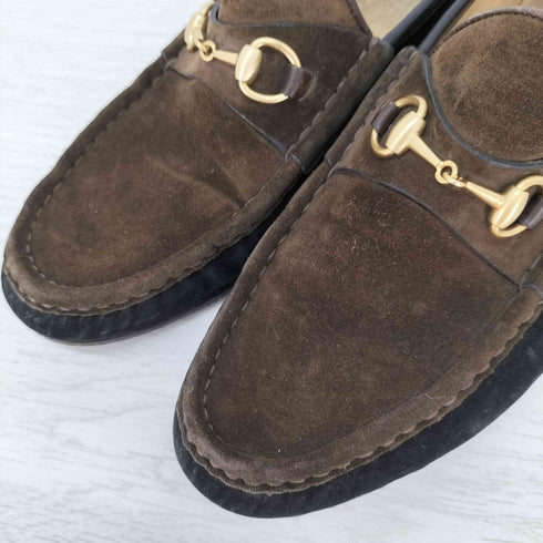 グッチ GUCCI スウェード ビットローファー レディース 38 1/2