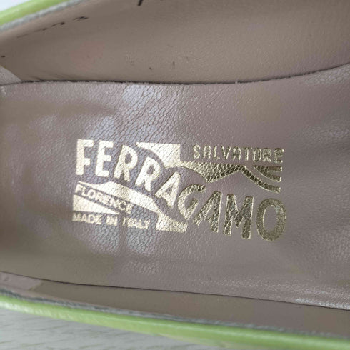 サルヴァトーレフェラガモ Salvatore Ferragamo クロコ型押し ガンチーニ レザー ローファー レディース 8