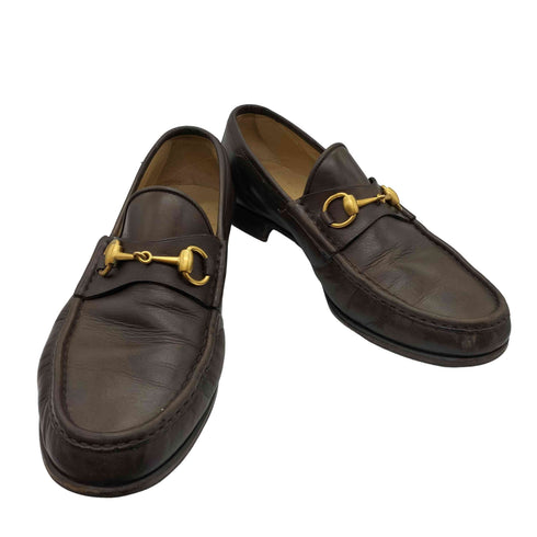 グッチ GUCCI レザー ビットローファー メンズ 43
