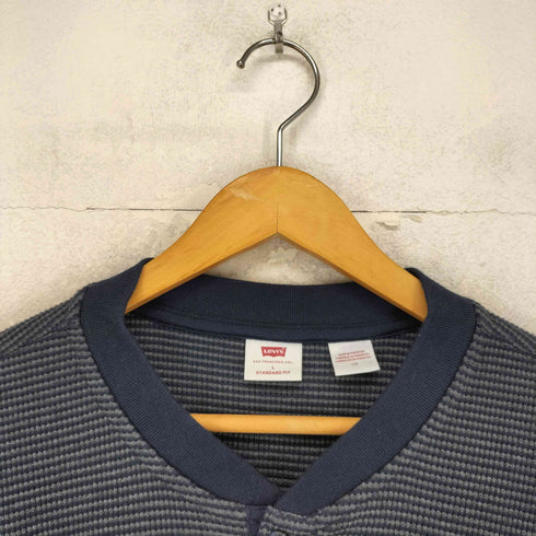 リーバイス Levis ワッフル生地 ヘンリーネック ロングスリーブ Tシャツ メンズ L