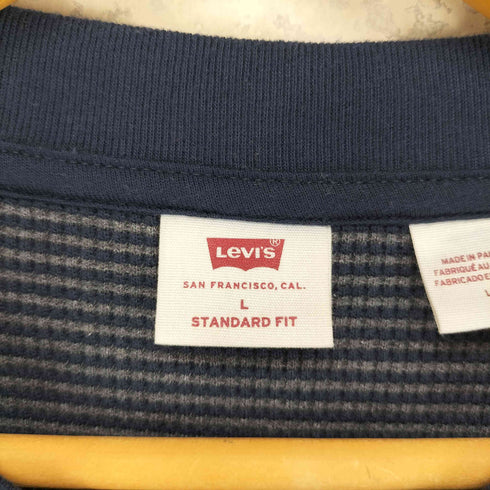 リーバイス Levis ワッフル生地 ヘンリーネック ロングスリーブ Tシャツ メンズ L