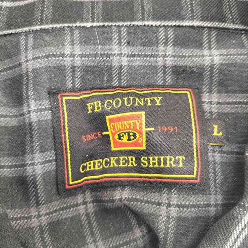 エフビーカウンティ FB COUNTY CHECKER SHIRT チェッカー シャツ メンズ L