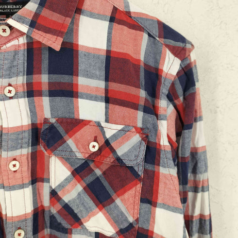 バーバリーブラックレーベル BURBERRY BLACK LABEL コットン チェック ロングスリーブシャツ メンズ 3