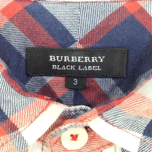バーバリーブラックレーベル BURBERRY BLACK LABEL コットン チェック ロングスリーブシャツ メンズ 3