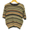 ミッソーニウオモ MISSONI UOMO 90S イタリア製 ストライプ マルチカラー S/S ニット セーター レディース