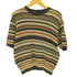 ミッソーニウオモ MISSONI UOMO 90S イタリア製 ストライプ マルチカラー S/S ニット セーター レディース