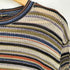 ミッソーニウオモ MISSONI UOMO 90S イタリア製 ストライプ マルチカラー S/S ニット セーター レディース