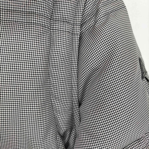 バーバリーブラックレーベル BURBERRY BLACK LABEL ファー付き ダウンジャケット 千鳥格子 2WAY ジップ スナップボタン メンズ JPN:M