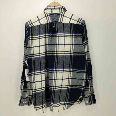 ハバーサック HAVERSACK 丸襟 ラウンドカラー マチ付 チェック柄 コットン L/S シャツ メンズ JPN:L