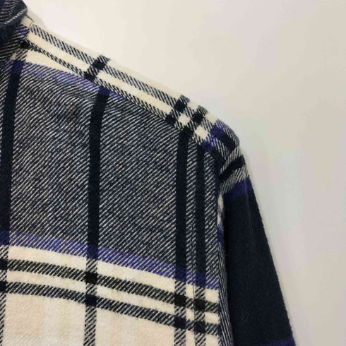 ハバーサック HAVERSACK 丸襟 ラウンドカラー マチ付 チェック柄 コットン L/S シャツ メンズ JPN:L