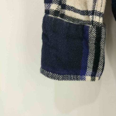 ハバーサック HAVERSACK 丸襟 ラウンドカラー マチ付 チェック柄 コットン L/S シャツ メンズ JPN:L