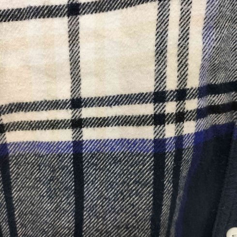 ハバーサック HAVERSACK 丸襟 ラウンドカラー マチ付 チェック柄 コットン L/S シャツ メンズ JPN:L