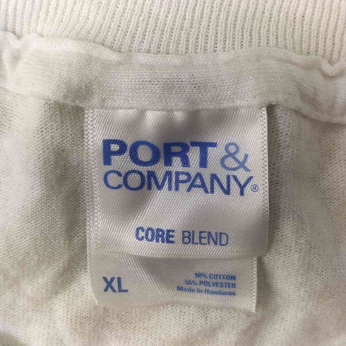 ポートアンドカンパニー PORT and COMPANY トラック 企業ロゴ プリント S/S クルーネック Tシャツ メンズ import:XL