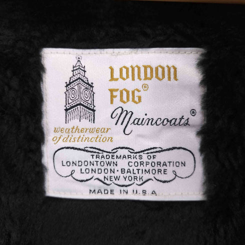 ロンドンフォグ LONDON FOG USA製 ライナー付き比翼ステンカラーコート メンズ US:40