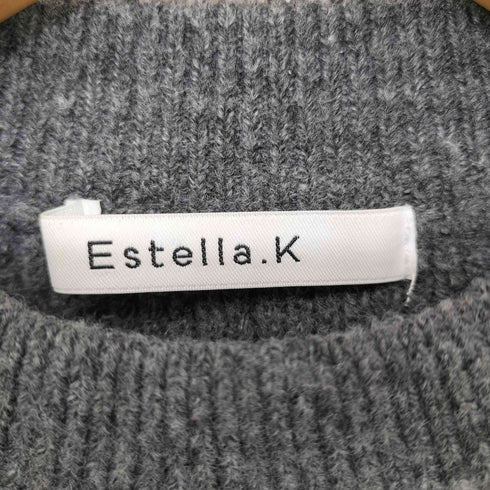 エステラケー Estella.K パールデザイン クルーネックニット レディース FREE
