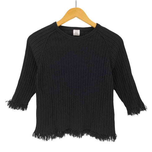 イエナ IENA LA BOUCLE ラ ブークル 25AW フリンジ ニット プルオーバー 半袖 レディース