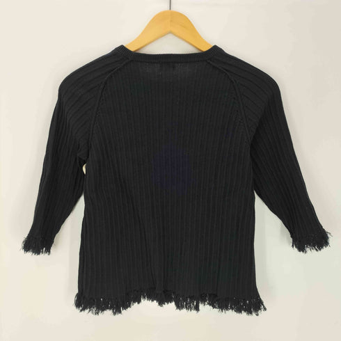 イエナ IENA LA BOUCLE ラ ブークル 25AW フリンジ ニット プルオーバー 半袖 レディース