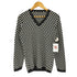 グッチ GUCCI Vネック ブロックチェック 市松模様 ニット 裾ロゴ archive メンズ JPN:M