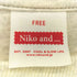 ニコアンド niko and... スーベニアワイドTシャツ レディース FREE