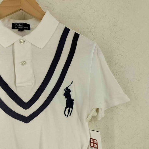 ポロバイラルフローレン Polo by RALPH LAUREN 90s Vライン ビッグポニー 半袖ポロシャツ レディース 150