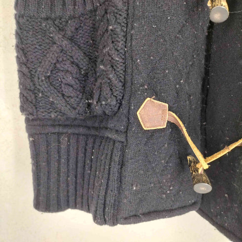 バーバリーブルーレーベル BURBERRY BLUE LABEL 裏地ノバチェック ファー付き ダッフルコート レディース 38