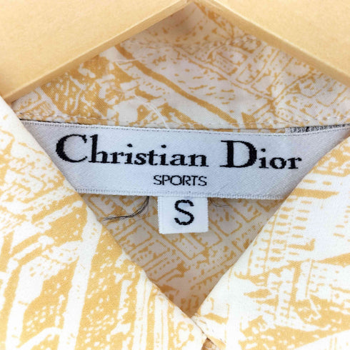 クリスチャンディオール Christian Dior 市街地柄 シルクシャツ レディース S