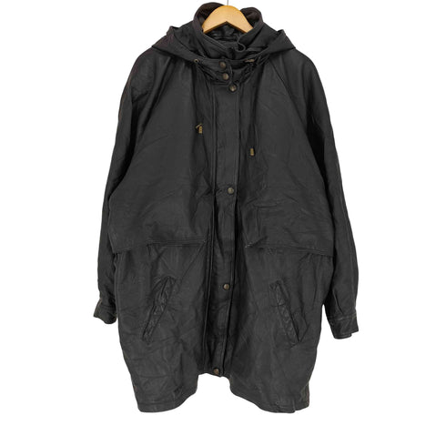 SEVENTH AVENUE レザーフーデッドコート BIG SIZE メンズ XXXL