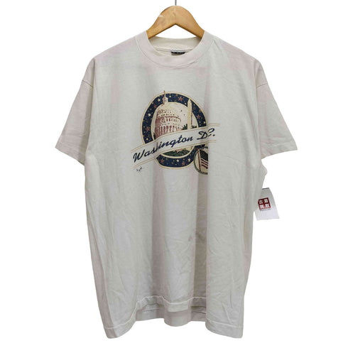 スクリーンスターズ SCREEN STARS 90S ワシントンDC ホワイトハウス プリント S/S クルーネック Tシャツ シングルステッチ メンズ import:XL