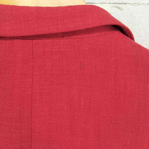 バーバリーズ BURBERRYS pure linen リネン100 エンブレム刺繍3Bテーラードジャケット レディース 15