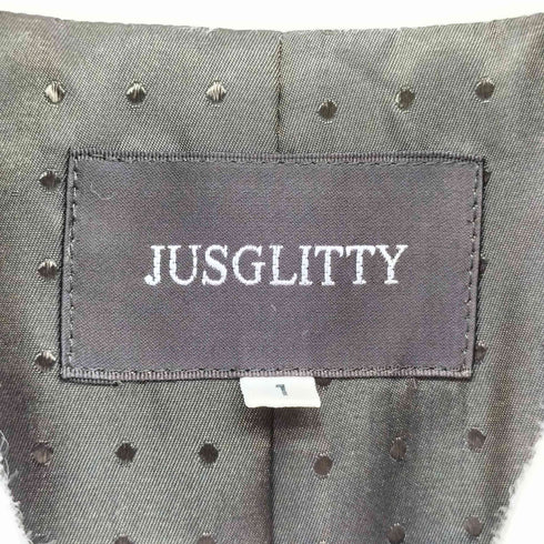 ジャスグリッティー JUSGLITTY アンゴラ ウール ステンカラーコート レディース 1
