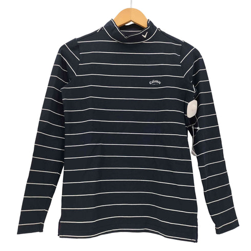キャロウェイ Callaway 刺繍ロゴ ボーダーハイネックTシャツ レディース S