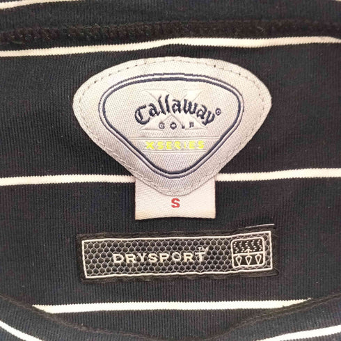 キャロウェイ Callaway 刺繍ロゴ ボーダーハイネックTシャツ レディース S