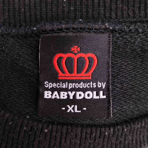 BABYDOLL キャラクタープリント ボアポケット スウェット メンズ import:XL